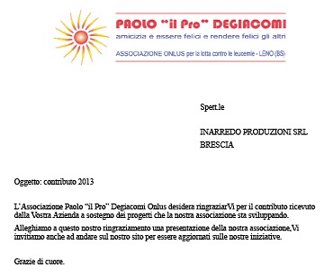 Associazione Paolo Il Pro Degiacomi LENO (BS)